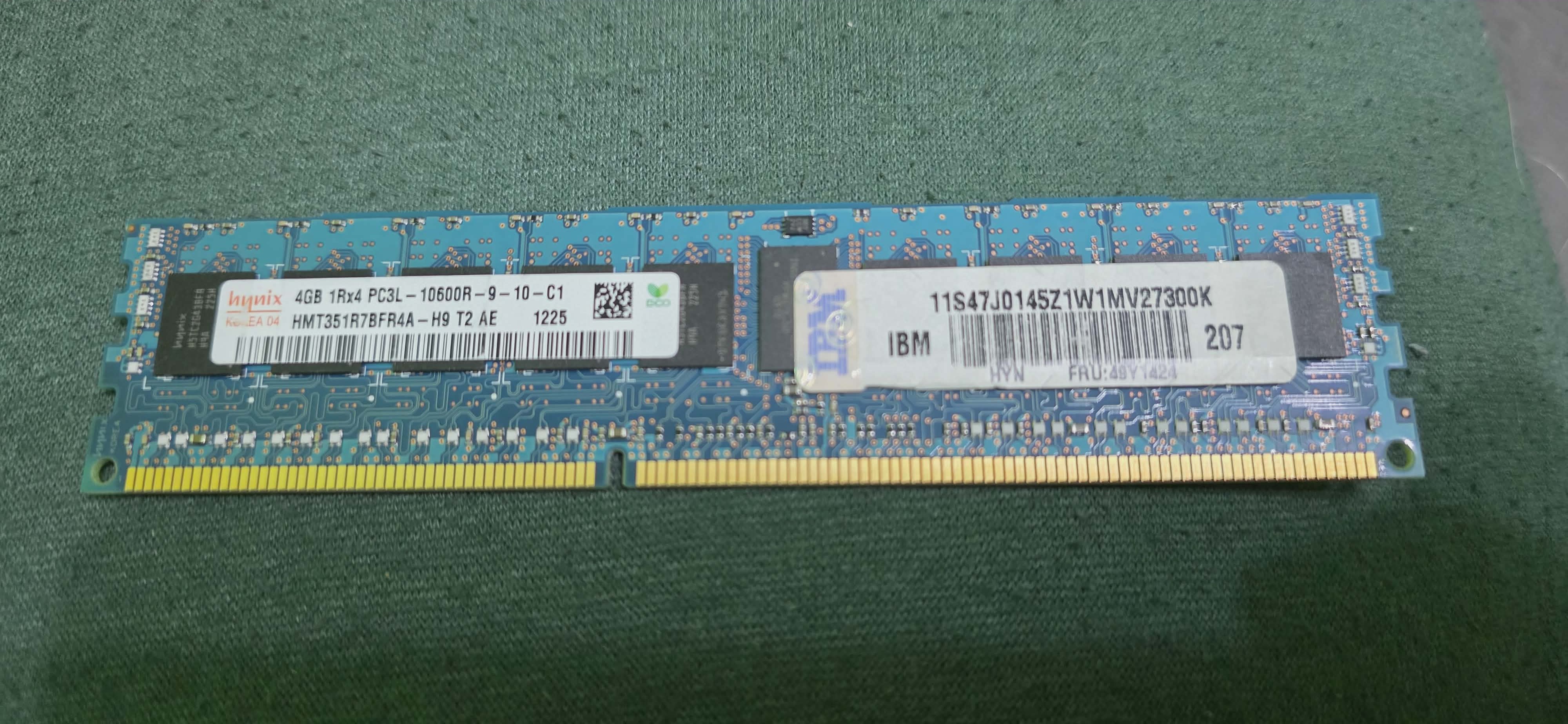 Pamięć ram serwerowa Hynix / IBM 4GB DDR3-1333 PC3L-10600R ECC RDIMM